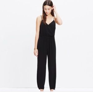 Madewell jumpsuit - dark green NWT faux-wrap cami
